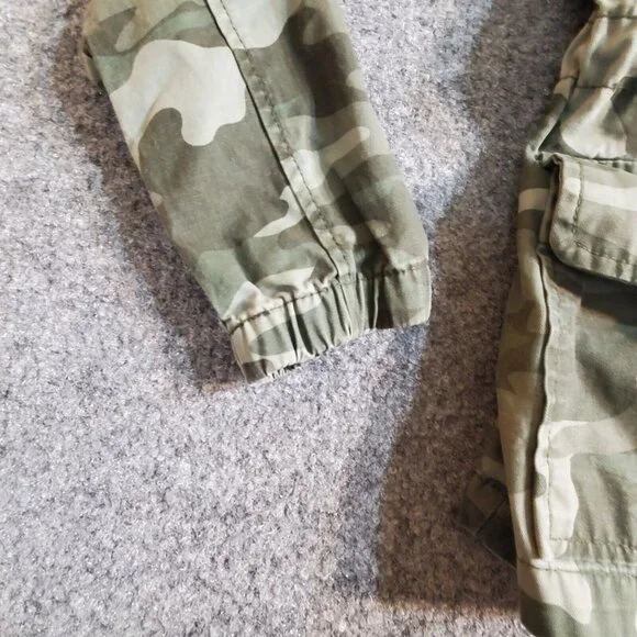 OLD NAVY Women’s Army Camo Flag Utility Full Zip Jacket Flap pockets Sz XS Small - Picture 8 of 13